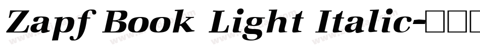 Zapf Book Light Italic字体转换